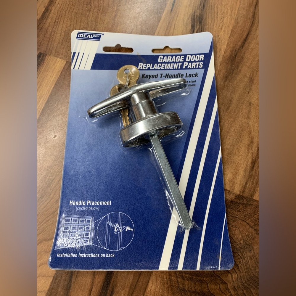 Garage Door Locking Keyed T Handle W/ 2 Keys Universal